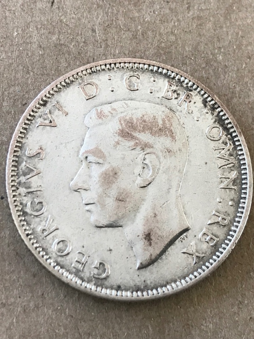 Lot Of 4 English Coins 1930-1995, 1 & 2 Shillings (50% Silver), 5 P, New Penny